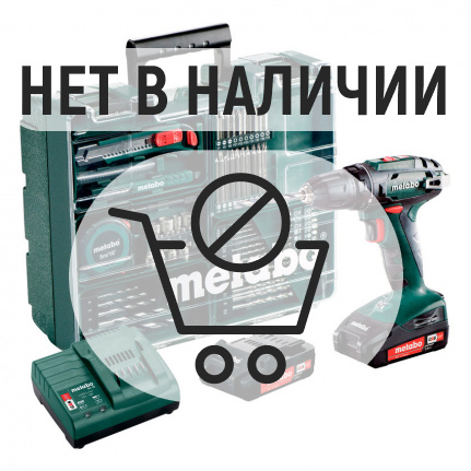 Аккумуляторная дрель-шуруповерт Metabo BS 18 + набор оснастки