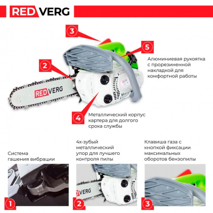 Бензопила REDVERG RD-GC25-12