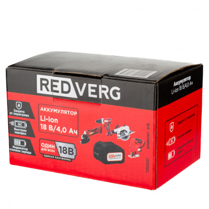 Аккумулятор REDVERG Li-Ion 18В 4Ач