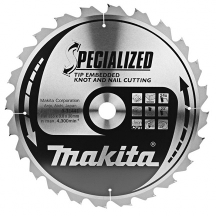 Диск пильный по дереву Makita 355x30мм 24T (B-31441)