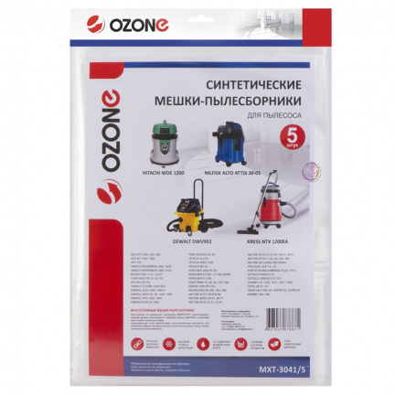 Мешок-пылесборник синтетический OZONE PRO MXT-3041/5 5шт