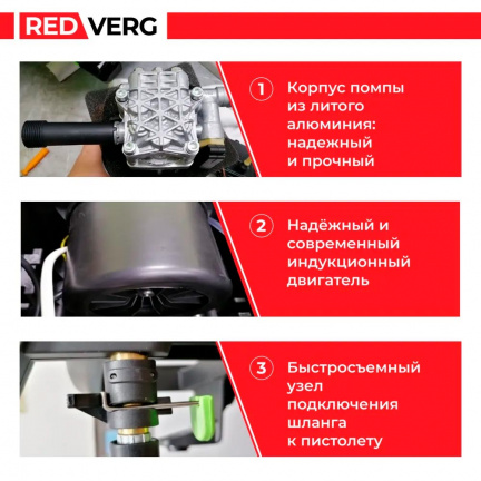 Мойка высокого давления индукционная REDVERG RD-HPW2000IC