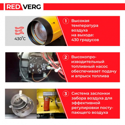 Дизельный воздухонагреватель REDVERG RD-DHD150T